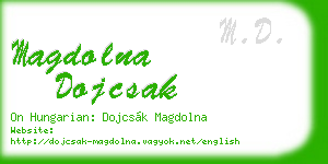 magdolna dojcsak business card